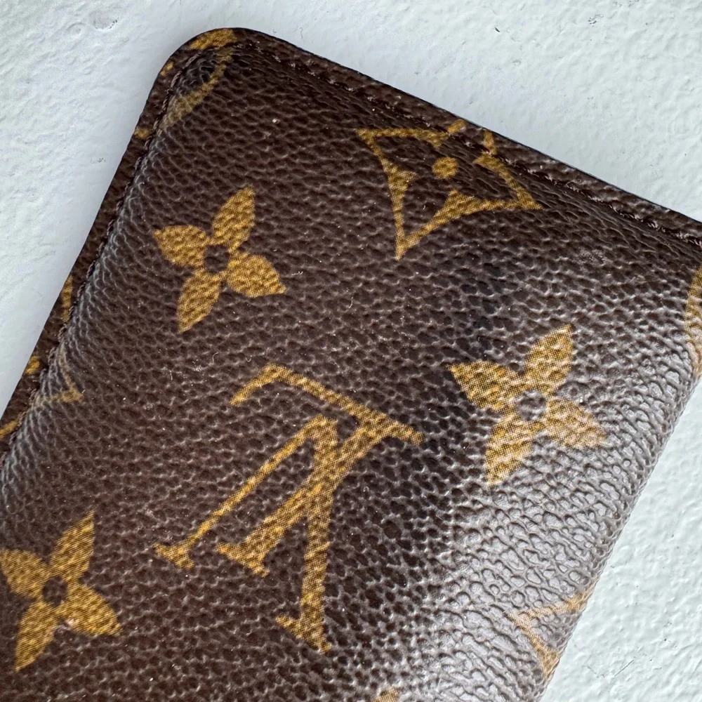 Louis Vuitton Monogram Eyewear Pouch in Dark Brown and Gold - Picture 5 of 8